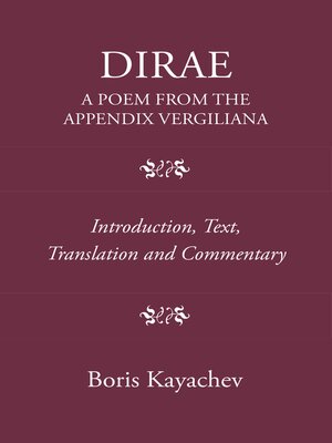cover image of Dirae--A Poem from the Appendix Vergiliana
